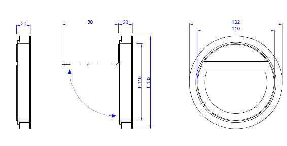 Klapa zwrotna z magnesem do okapu kuchennego Berger Ventilatoren fi 125 zd
