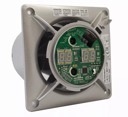 Inteligentny wentylator łazienkowy CATA E100 GTH  higrostat+ timer SREBRNY