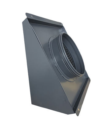 Czerpnia, wyrzutnia powietrza pionowa fi 250 antracyt z okapnikiem, kratka elewacyjna