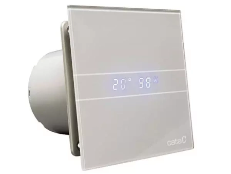 Inteligentny wentylator łazienkowy CATA E100 GTH  higrostat+ timer SREBRNY