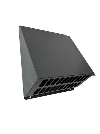 Czerpnia, wyrzutnia powietrza pionowa fi 160 antracyt z okapnikiem, kratka elewacyjna