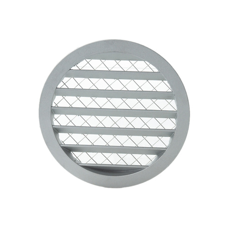 Czerpnia wyrzutnia kratka ścienna z siatką Ø125mm, aluminiowa
