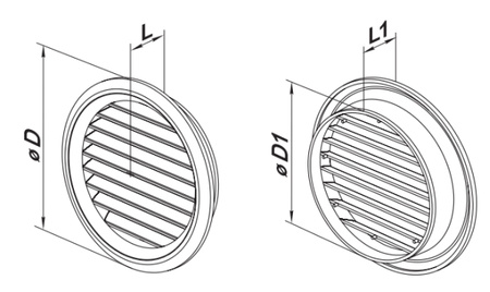 Kratka wentylacyjna drzwiowa okrągła Ø 47 mm, biała (opakowanie 4 szt.)
