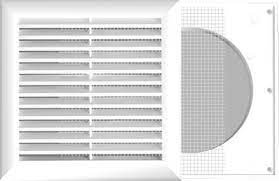 Kratka wentylacyjna 14x14 z siatką skośną i żaluzją fi 125