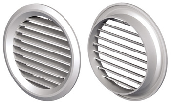 Kratka wentylacyjna okrągła z siatką i kołnierzem Ø 100 mm.