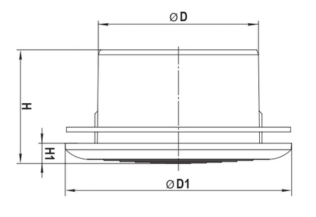 Dyfuzor sufitowy z siatką Ø 125 mm, biały