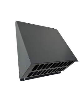 Czerpnia, wyrzutnia powietrza pionowa fi 250 antracyt z okapnikiem, kratka elewacyjna