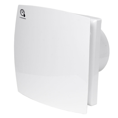 Wentylator łazienkowy Berger Ventilatoren, fi 125 z przednim panelem, wersja z czujnikiem wilgoci