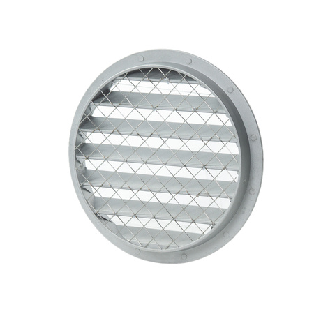 Czerpnia wyrzutnia kratka ścienna z siatką Ø125mm, aluminiowa