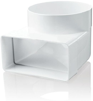 Kolano łącznikowe 204x60, Ø100 mm,  90° do kanałów okrągłych