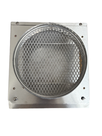 Czerpnia, wyrzutnia powietrza trapezowa  fi 160 nierdzewna z okapnikiem