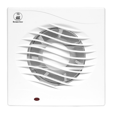 Wentylator łazienkowy Berger Ventilatoren WB-125R, fi 125 z przednim panelem, wersja z czujnikiem ruchu