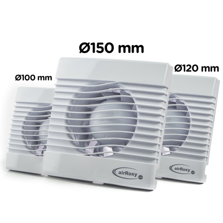 Wentylator łazienkowy, ścienny pRim Ø150 wersja standard.