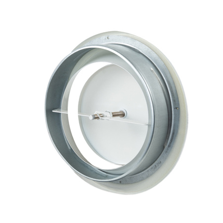 Anemostat wyciągowy z ramką Ø 125 mm, biały-metal