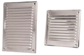 Osłona metalowa skośna 165x165 mm z siatką, chrom