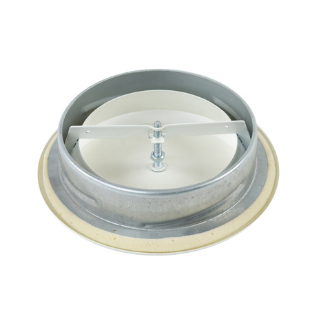 Anemostat nawiewny z ramką Ø 80 mm, biały-metal