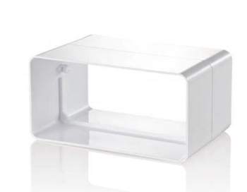 łącznik kanałów płaskich 204x60 mm, biały PCV