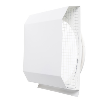 Czerpnia, wyrzutnia powietrza trapezowa  fi 200 biała z okapnikiem