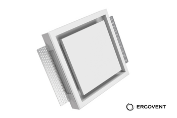 Bezramkowy anemostat kwadratowy gipsowy KVADRO 125