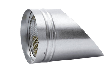 Sztucer, króciec okrągły z siatką Ø125mm