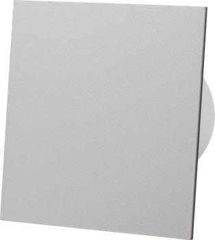 Wentylator łazienkowy ścienno-sufitowy dRim Ø100 wersja z wyłącznikiem pociąganym + panel  przedni plexi  szary.