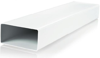 Kanał płaski pcv o wymianach 110x55 mm, dł.1 mb do budowania ciągów wentylacyjnych.