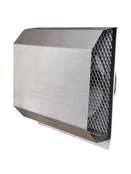 Czerpnia, wyrzutnia powietrza trapezowa  fi 160 nierdzewna z okapnikiem