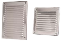 Osłona metalowa skośna 165x230 mm z siatką, chrom